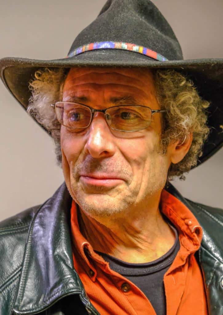 Portrait of man in black akubra hat