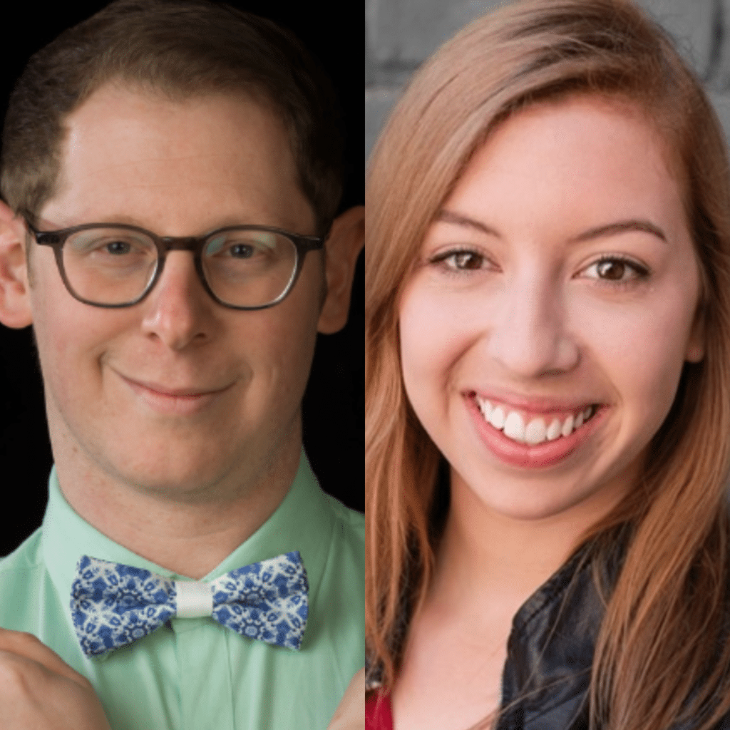 Spliced image of Ari Weinberg and Jessica McGlynn