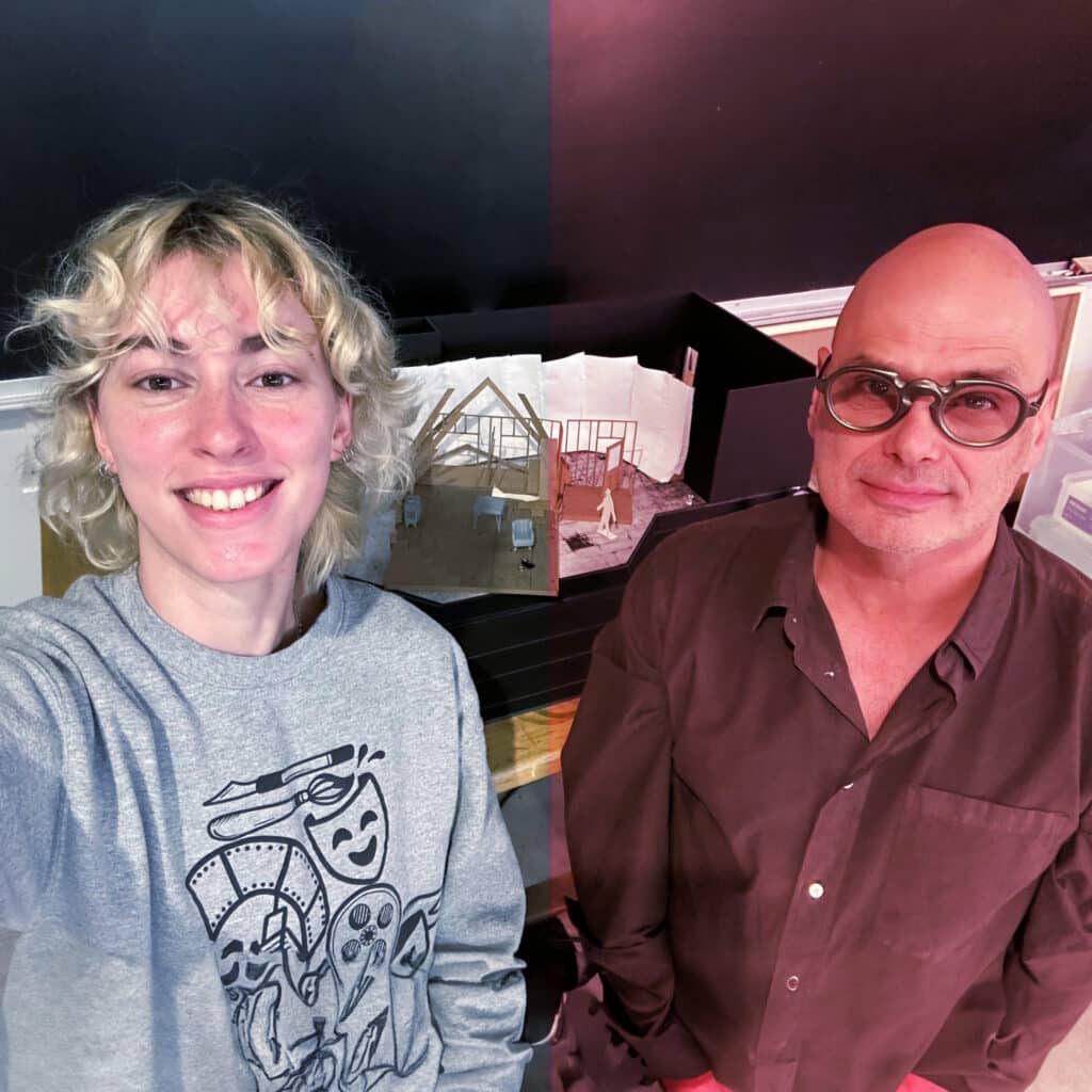 woman and man standing next to each other