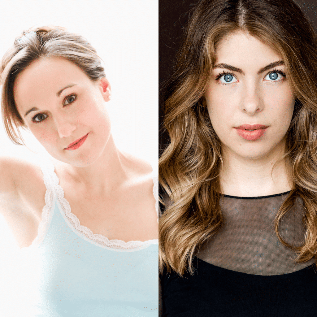 Spliced image of Erin and Rhea