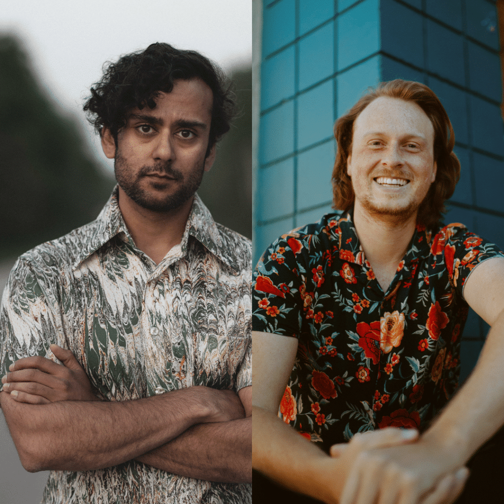 Spliced image of Ian Bawa and Taylor Brown