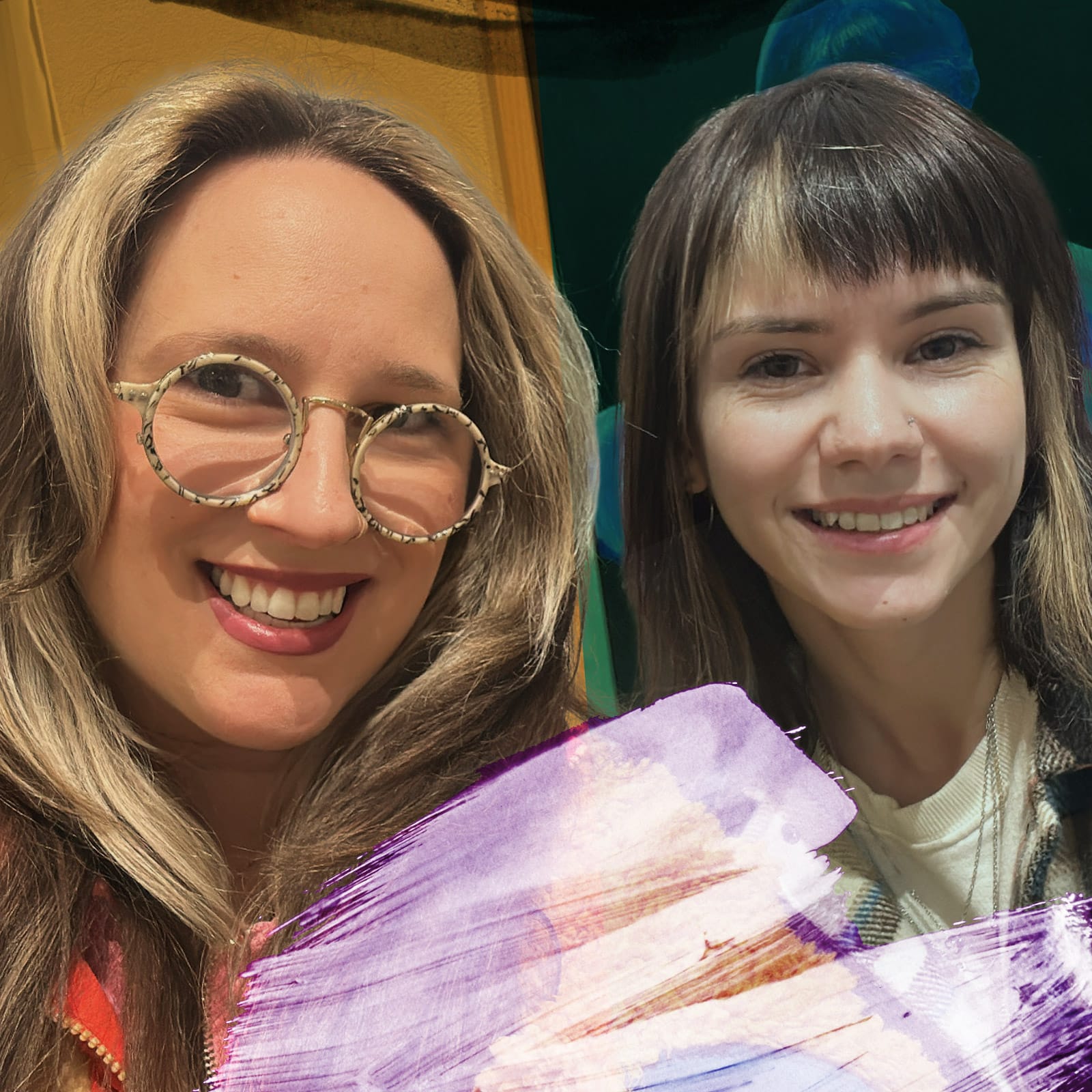 Two women side by side smiling